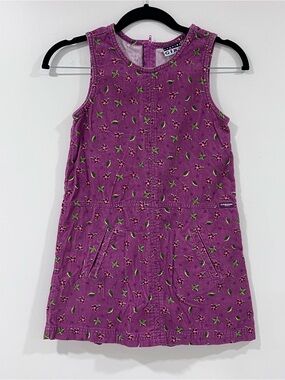 OshKosh B'gosh Purple Floral Corduroy Pinafore